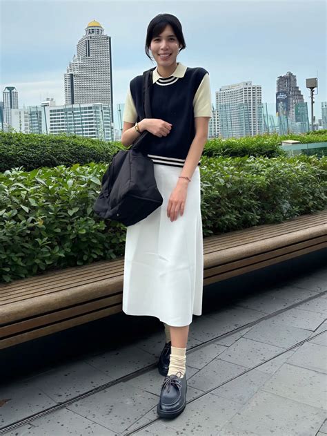 Check styling ideas for「Washable Milano Ribbed Skirt」| UNIQLO IN