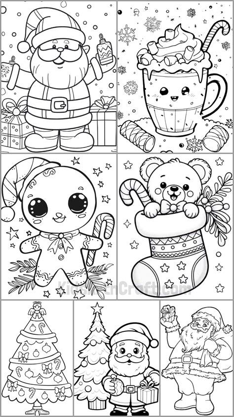 Coloring Pages Free Kids Christmas