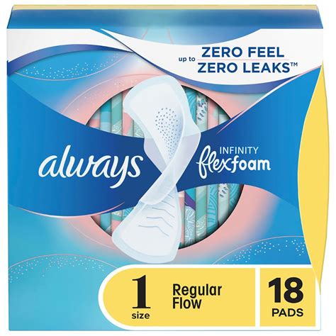 Always Infinity Feminine Pads For Women With Wings, Regular Unscented ...