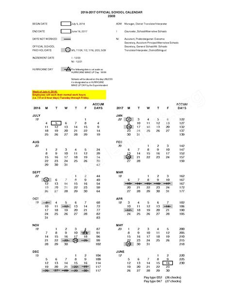 2016 - 2017 Employee Work Calendars | Collier County Public Schools ...