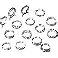 Shining Diva Fashion Set of 12 Midi Finger Rings for Girls & Women ...