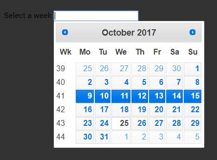 6+ JQuery Week Picker Plugins - December 2025