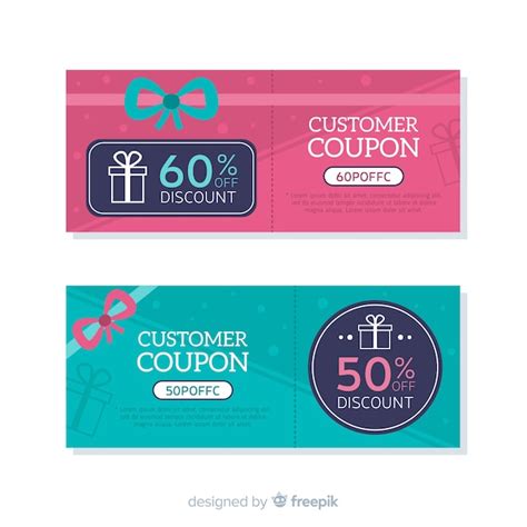 Modern coupon template | Free Vector