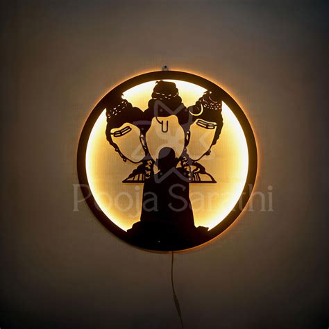 Swami Samartha And Guru Dattatreya LED Wall Decor Light – Small ...