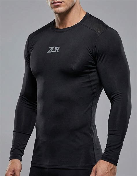 Black Long-Sleeve Compression for Gym Training – ZOR Activewear