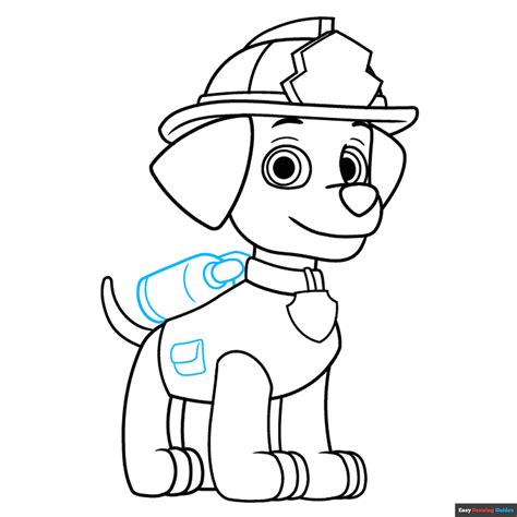 How to Draw Marshall from Paw Patrol - Really Easy Drawing Tutorial