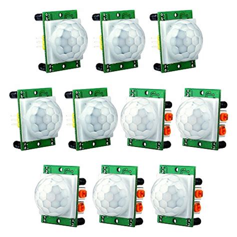 Buy Kuman Pyroelectric Infrared PIR Motion Sensor Module, 10 x HC-SR501 ...