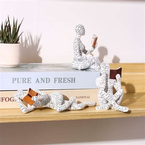 Modern Reading Woman Statue Reading Woman Figurine,Resin Statue Thinker ...