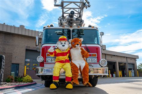 Sparky the Fire Dog and the 20th Fighter Wing Weasel team up for Fire ...