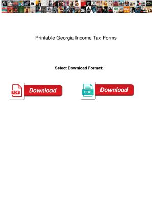 Fillable Online Printable Georgia Income Tax Forms. Printable Georgia ...