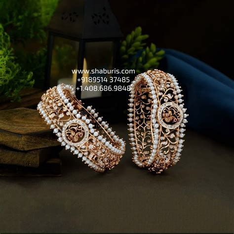 Diamond bangles polki Jewelry,Pure Silver Jewellery Indian ,diamond ba ...