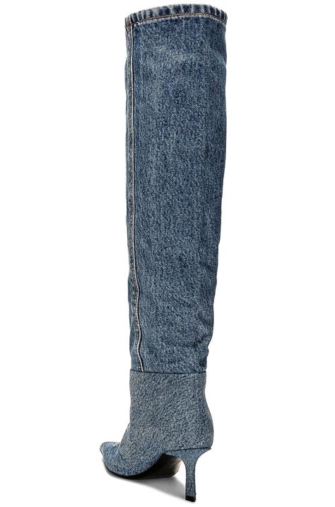 Alexander Wang Viola 65 Slouch Boot in Medium Indigo | FWRD