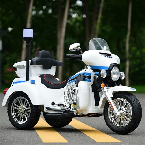 Buy ਕਿਡਜ਼ ਲਈ 12 ਵੀ ਰਾਈਡ ਆਨ ਪੁਲਿਸ ਮੋਟਰਸਾਈਕਲ, 3 ਪਹੀਏ ਇਲੈਕਟ੍ਰਿਕ ਮੋਟਰਸਾਈਕਲ ...