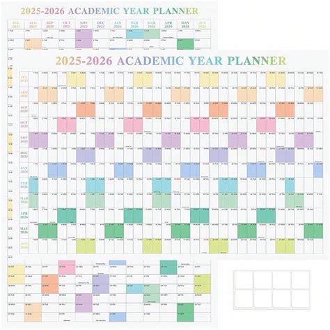 24" X 36" Exellewis 2025-2026 Academic Wall Calendar, July 2025 To June ...