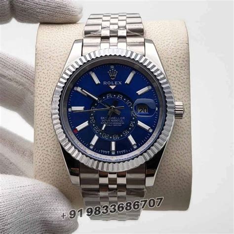Rolex sky dweller first copy Blue Dial