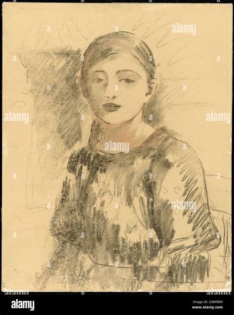 Transfer drawing in charcoal and red chalk; on light tan tracing paper ...