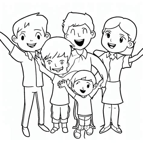 A Happy Family coloring page - Download, Print or Color Online for Free