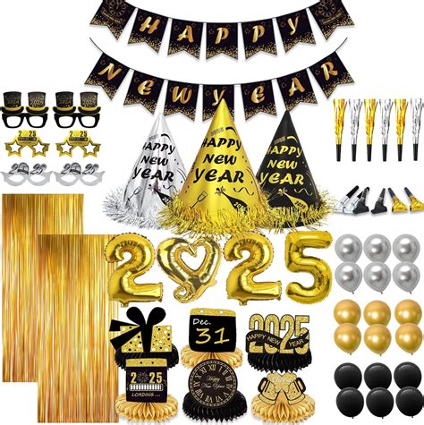 Amazon.com: New Years Eve Party Supplies 2025 for 12, New Years Eve ...