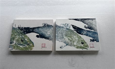Gyotaku on paper Mounted on Board | Gyotaku, Marine artist, Botanical ...