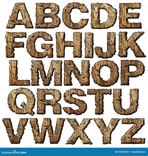 Wooden Alphabet Or Font Blocks With Letter A In Wood Texture Area With ...