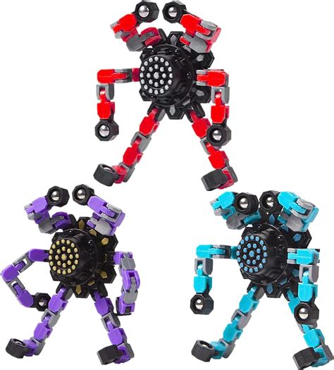 Buy Transformable Fingertip Gyro Fidget Spinner, 3PCS DIY Deformation ...