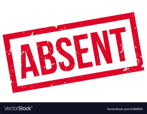Absent rubber stamp Royalty Free Vector Image - VectorStock