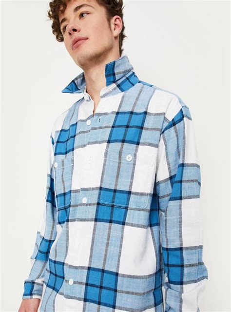 Buy Men Checked Double Pocket Over Shirt Online at just Rs. 1499.0 ...
