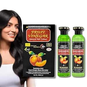 AJIGNA MART Fruit Vinegar Natural Hair Colour Black Gel | Ammonia-Free ...