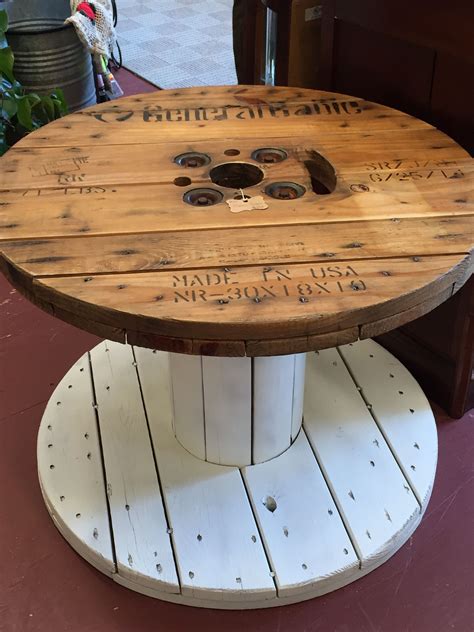 Hand painted spool Table made from old cable spool. | Cable spool ...