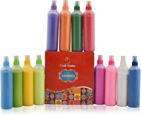 Buy Avanti Creation Sand Different Color Rangoli Colors Powder Sets ...