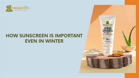 How Sunscreen is Important Even in Winter – ShuShu Babies