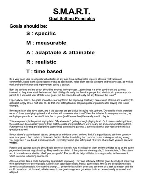SMART Goal Setting Worksheet 2 | PDF | Goal | Goal Setting