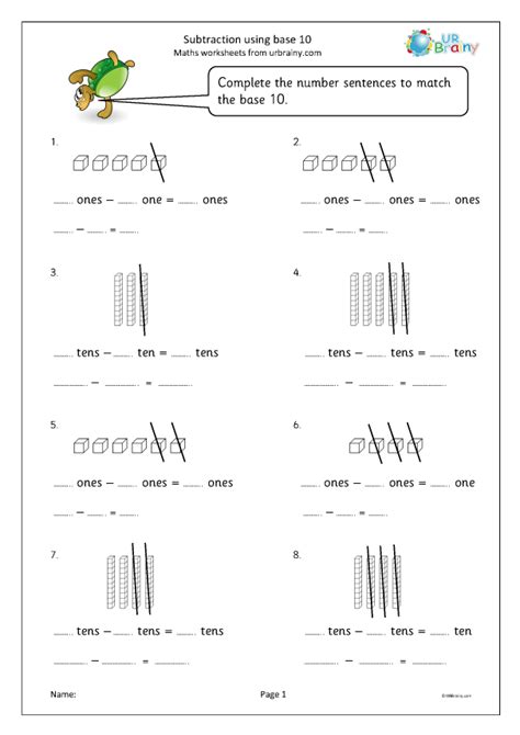 Image result for Subtraction Using 10 Base Blocks Website