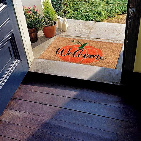 Moocorvic Front Door Mat Outdoor Entrance, Halloween Pumpkin Theme Fall ...