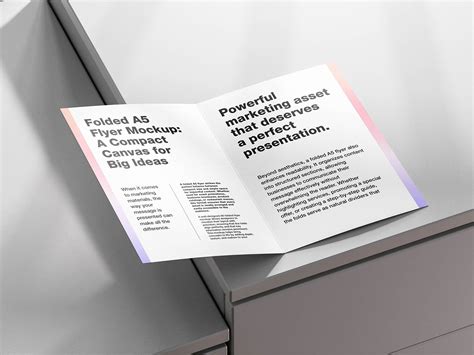 Folded A5 flyer mockup - Instant Download