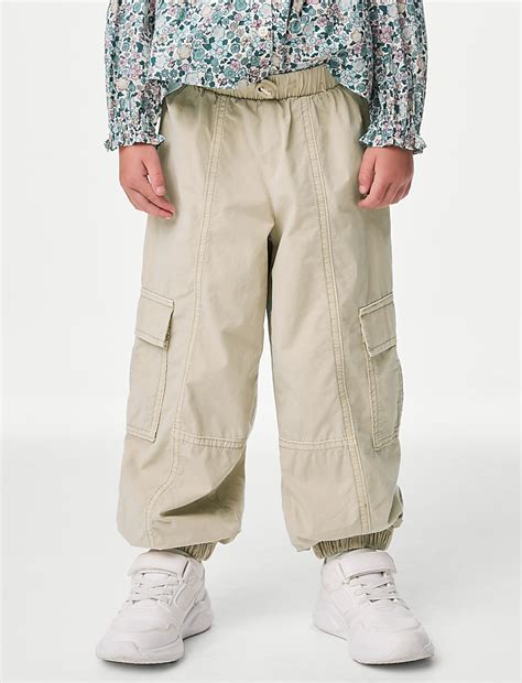 Buy Pure Cotton Parachute Trousers (2-8 Yrs) at Marks & Spencer