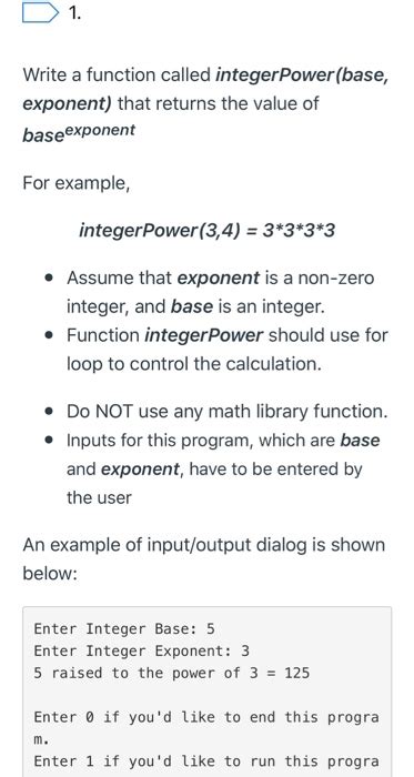 Image result for Power for Integer in Programming