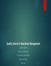 Image result for Quality Control Operations Management