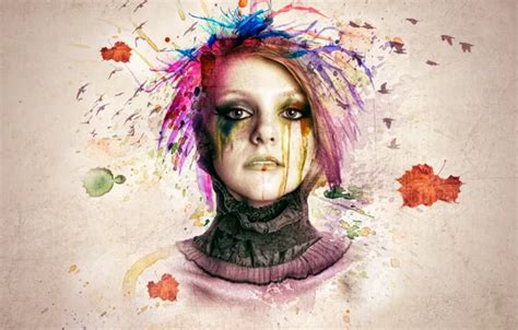 Download wallpaper autumn, portrait, art, Autumn, Baden Bowen, section ...