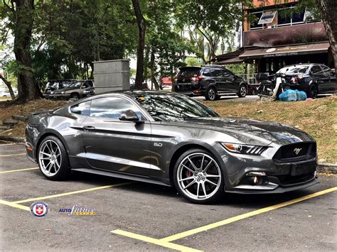 Ford Mustang S550 Grey with HRE FF04 Aftermarket Wheels