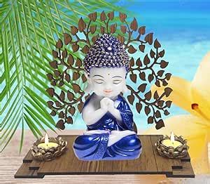 Buy SN Handicrafts Polyresin Laughing Baby Buddha Child Monk Figurine ...