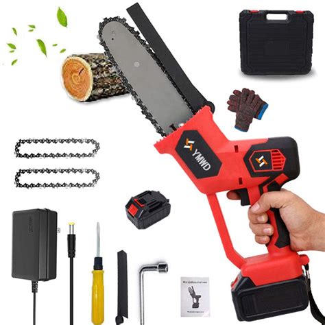 Buy Cordless Electric Mini Chainsaw 8-Inch Handheld Electric Chain Saw ...