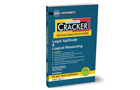 Buy Taxmann's CRACKER for Legal Aptitude & Logical Reasoning (Paper 2 ...