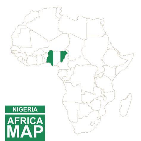 Africa contoured map with highlighted Nigeria. 9281590 Vector Art at Vecteezy