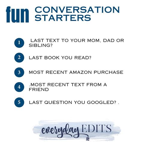 FUNNY CONVERSATION STARTERS FOR THE HOLIDAYS - Everyday Edits
