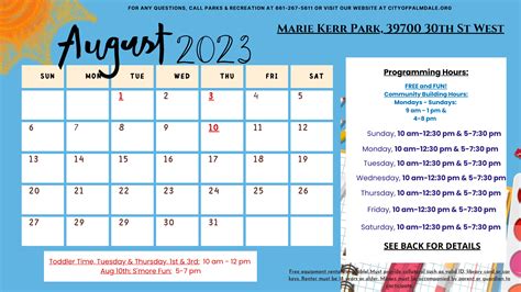 Free Park Events and Activities | Palmdale, CA