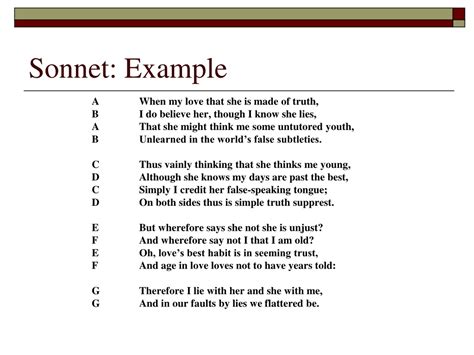 Example Of A Sonnet