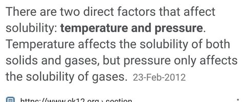 what are the factors that affect the rate or the solubility of a solute ...