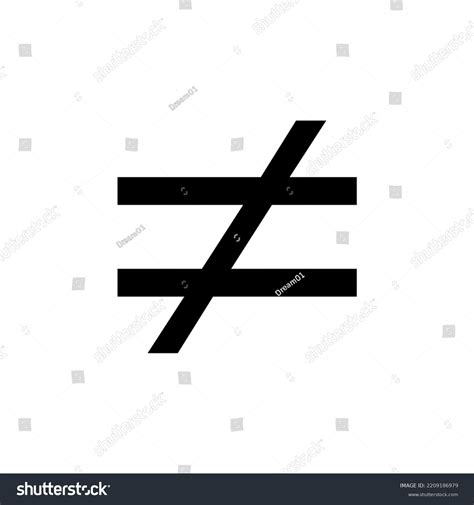 Not Equal Symbol Vector Illustration Isolated Stock Vector (Royalty ...