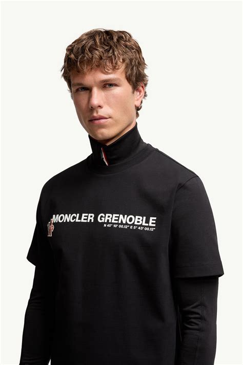 Black Logo Cotton T-Shirt - Polos & T-shirts for Men | Moncler GB